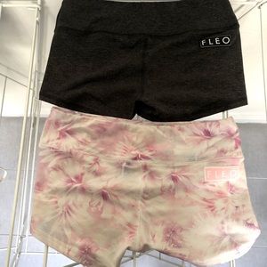 Fleo original shorts in dark grey & pastel tropic